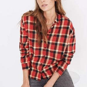 NWT Madewell Flannel Westlake Shirt in New Field Plaid